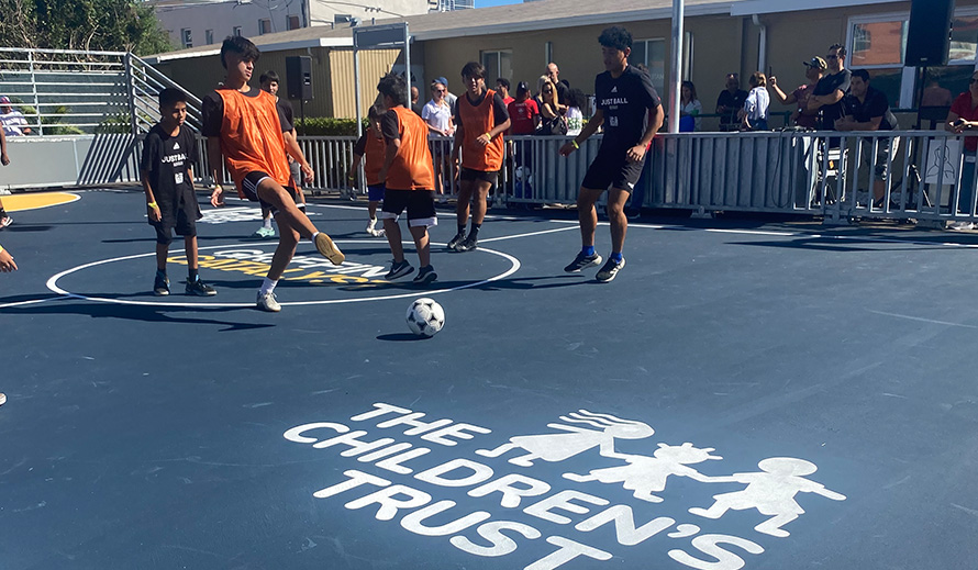 The Children's Trust First New Soccer Mini Pitch Opens in Downtown
