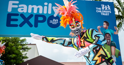 Stiltwalkers, popular characters, activities and more at the Family Expo. 